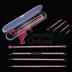 Instrument pentru tratamente cosmetice - CIS036, set 4 bucati Bronz + Suport